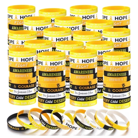Unbranded Other - Childhood Cancer Awareness Silicone Wristbands 135PCS - N